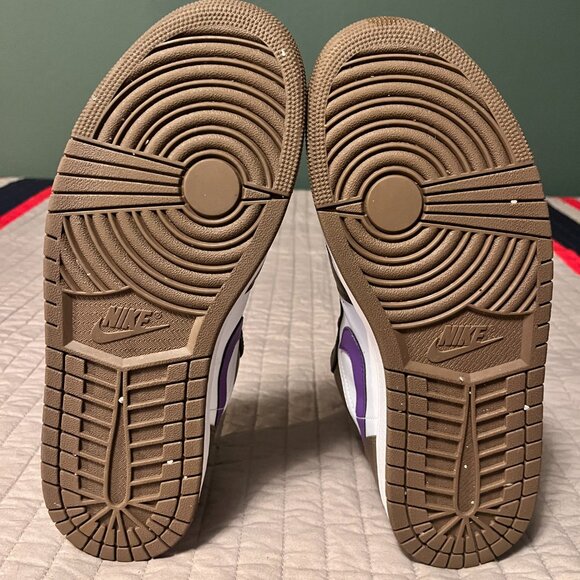 Men's Purple and White Sneakers - Picture 4 of 5